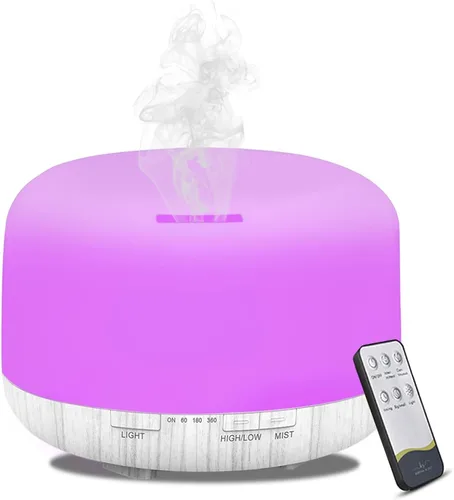 Vista 9 de Humidificadores para dormitorio, habitación grande, hogar, bebé, niños, toda la casa, hotel, oficina, escritorio, planta, 16.9 fl oz, lindo