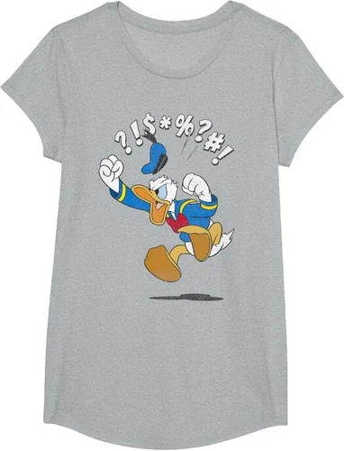 Vista 55 de Disney Mickey And Friends - Camiseta vintage de Donald Duck Angry Jump, Negro