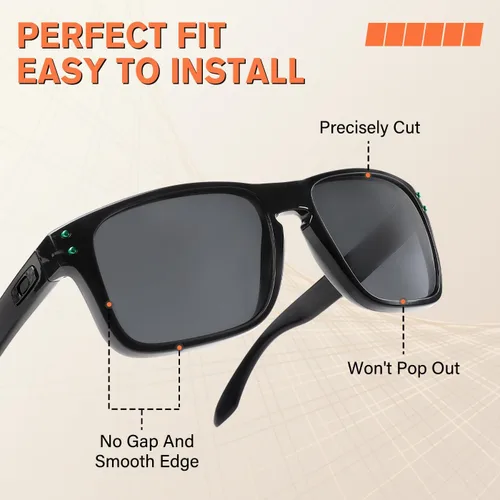 Vista 2 de Lentes de repuesto polarizadas prémium de 0.059 in para Oakley Holbrook/Holbrook XL/Holbrook Metal/Holbrook R/Holbrook XS