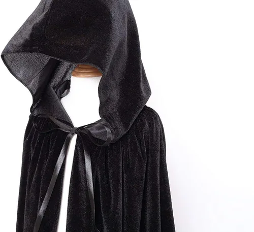Vista 6 de Capa de terciopelo para niños con capucha para disfraces de Halloween o Navidad