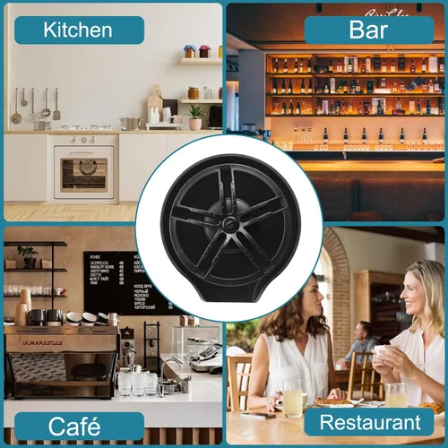 Vista 7 de Enjuagadora de vidrio para fregadero de cocina, enjuague de vidrio con rociador extraíble, grifo giratorio de alta presión de 360°, enjuague