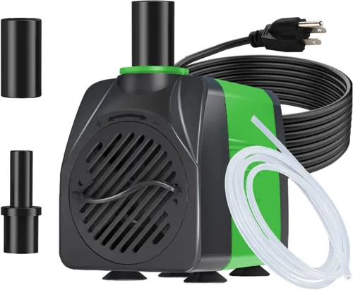 Vista 7 de Bomba azul sumergible de cable para exteriores de 160 GPH de 10 pies
