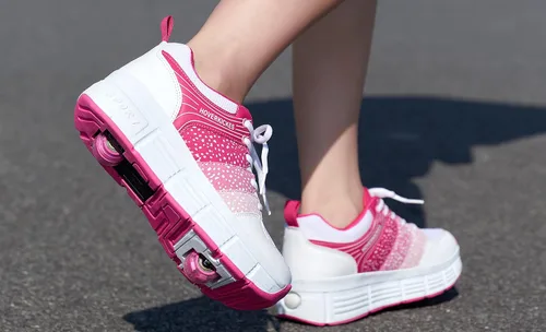Vista 9 de Zapatos deportivos con ruedas para niños y niñas, calzado unisex con tacón con ruedas, tenis deportivos de primera calidad para niños y niñas