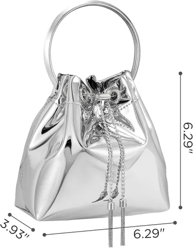 Vista 2 de SWEETV Bolso de noche con lentejuelas brillantes para mujer, con diamantes de imitación, para uso formal, boda, cóctel, graduación, fiesta, club