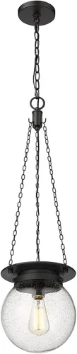Vista 3 de Z-Lite 7506P9-MB Calhoun - Colgante de 1 luz, 60 vatios, negro mate