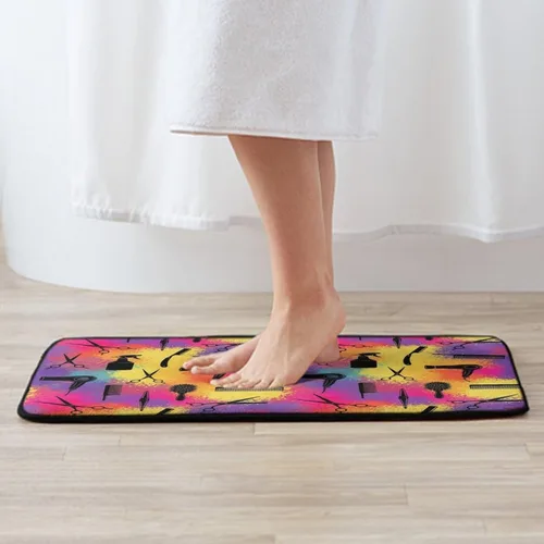 Vista 2 de Alfombras de baño suaves y antideslizantes, herramientas de peluquería y peluquería, tapete absorbente para puerta de entrada exterior, tapete