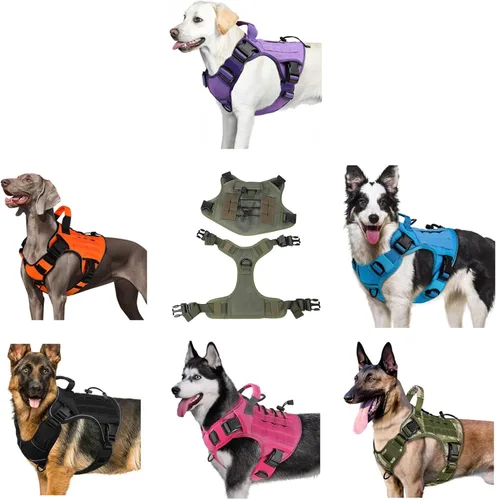 Vista 2 de AntiEscape Dog Harness for Large Breeds Padding Reflective Adjusting Chest Strap Pet Walking Gear for Outdoor Activity Dog Harness with Ergonomic