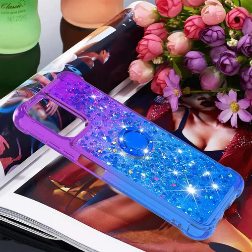 Vista 7 de Funda para Redmi Note 10 4G, funda para Redmi Note 10S, brillante efecto arenas movedizas, carcasa protectora de TPU con cuatro esquinas para Redmi
