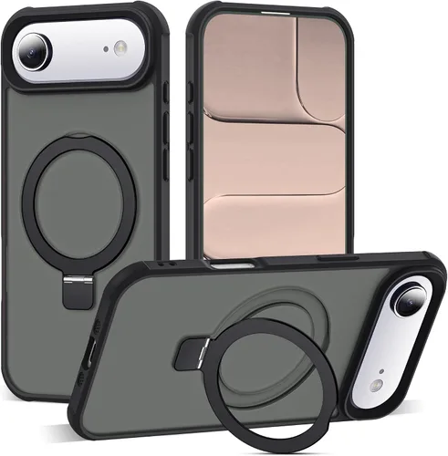 Vista 125 de SKYLMW - Funda compatible con iPhone 11 de 6.1 pulgadas, con soporte magnético invisible tipo anillo, funda translúcida de grado militar, compatible