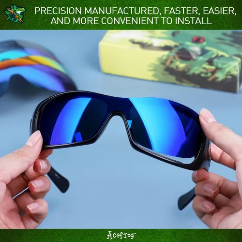 Vista 7 de Acefrog 4 pares de lentes polarizados de repuesto para gafas de sol Oakley M2 OO9212, ajuste perfecto, inastillables, antiarañazos, paquete económico