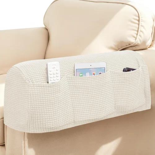 Vista 14 de SUBRTEX Juego de 2 fundas elásticas para brazos de sofá, fundas a cuadros para brazos de sofá, fundas antideslizantes para reposabrazos