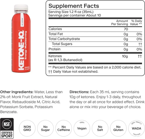 Vista 2 de Ketone-IQ Bebida de suplemento de cetona exógena – 30 porciones con 10 g de cetonas por porción Apoyo rápido a la cetosis, energía y enfoque