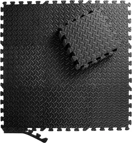Vista 6 de Febyyer Tapete de espuma suave entrelazado – Juego de 20 azulejos protectores de suelo de gimnasio, alfombrillas de ejercicio EVA rompecabezas