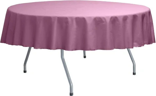 Vista 21 de Ultimate Textile Poly-Cotton Twill 60-Inch Round Tablecloth - Fits Tables Smaller Than 60-Inches in Diameter, Navy Blue