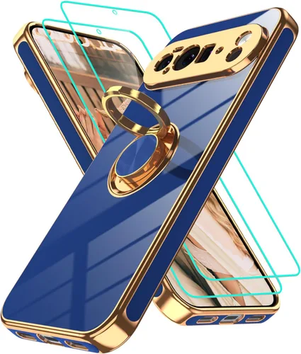 Vista 67 de Funda para Motorola Moto G 5G 2024: Funda Moto G Play 5G 2024 con 2 piezas de protectores de pantalla, soporte de anillo de rotación de 360°