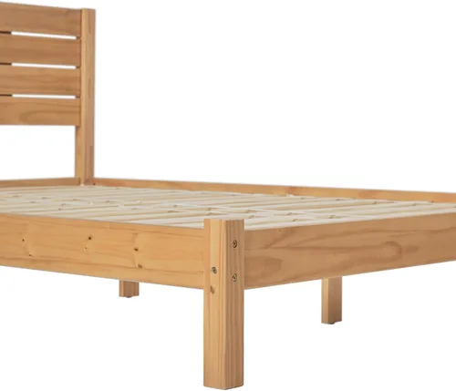 Vista 5 de Walker Edison Isla - Cabecero de cama con listones bohemios, tamaño Queen, pino natural
