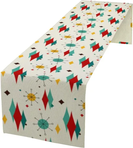 Vista 30 de Camino de mesa con estampado de piel de vaca, lino y algodón, rústico, estilo occidental, color negro, marrón, piel de vaca, para decoración