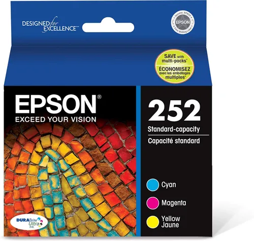 Vista 4 de Epson DURABrite Ultra 254XL - Cartucho de tinta de alta capacidad, negro (T254XL120) y EPSON T252 DURABrite Ultra Ink de capacidad estándar
