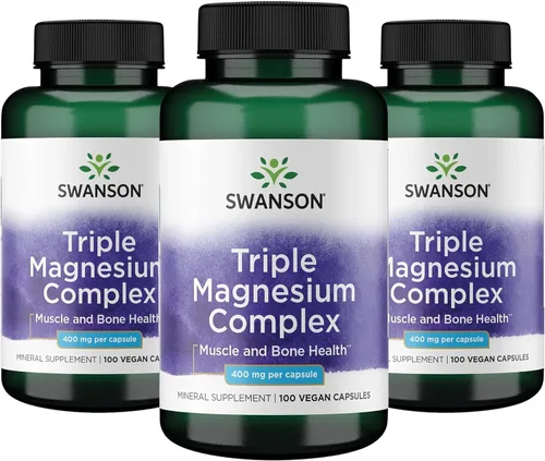 Vista 9 de Swanson Complejo Triple Magnesio, 100 cápsulas, 400 mg cada uno
