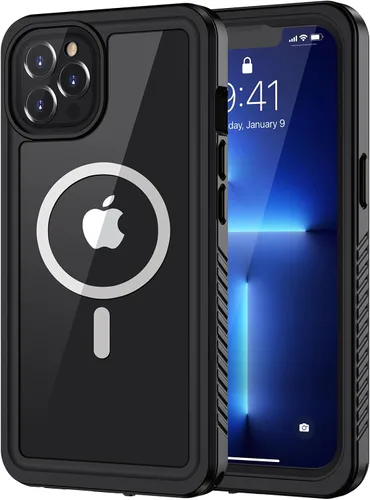 Vista 9 de Lanhiem Funda para iPhone 13 Pro Max, IP68 impermeable a prueba de polvo a prueba de golpes con protector de pantalla, cubierta frontal y trasera