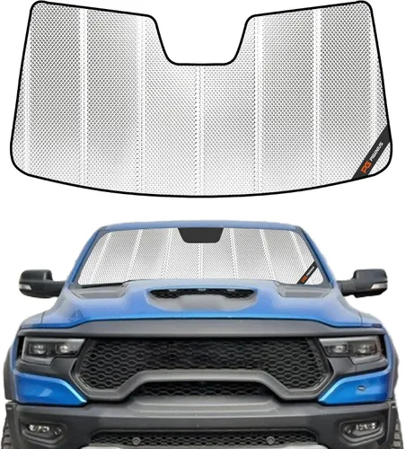 Vista 16 de Pigenius Parasol de Parabrisas para Dodge Ram 1500 2002-2008 Protección Solar para Ventana Delantera - Salvaguarda