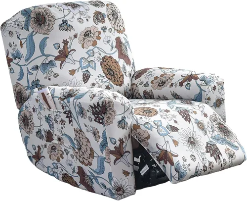 Vista 37 de Eco-Ancheng Fundas reclinables Lazyboy de 4 piezas, fundas para sofá reclinable, fundas antideslizantes para sillas reclinables, con bolsillos
