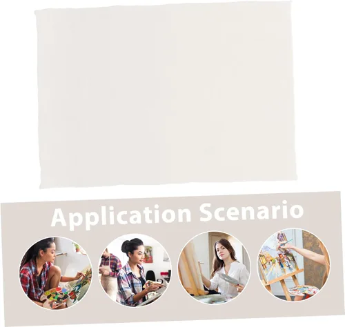 Vista 3 de STOBOK 20 hojas hechas a mano de papel de acuarela de algodón con borde deckled en blanco para pintar manualidades e invitaciones de boda
