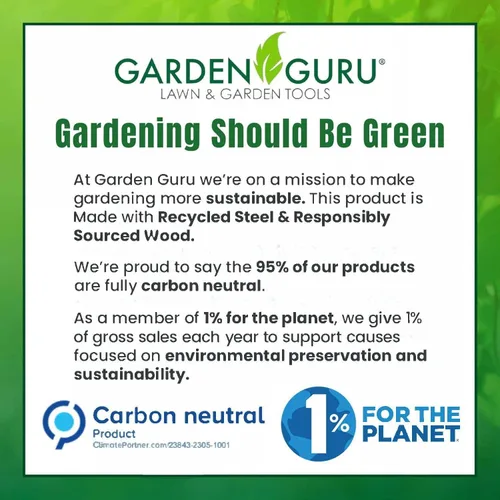 Vista 5 de Garden Guru - Maceta ecológica para bombillas – 100 % acero inoxidable reciclado, resistente a la corrosión, mango ergonómico de madera