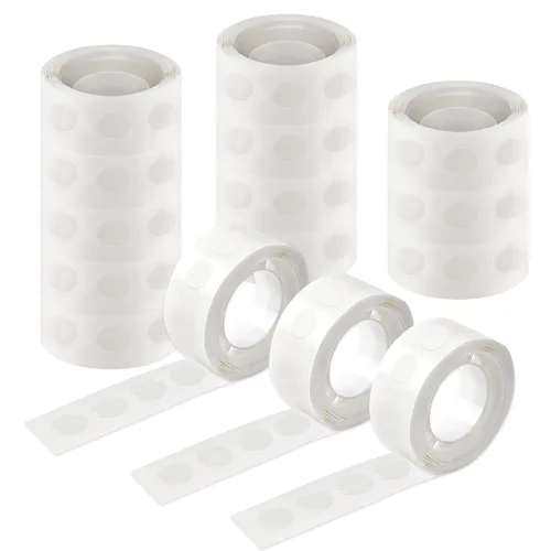 Vista 23 de UPINS Puntos de Pegamento, 300 Piezas Puntos Adhesivos de Pegamento para Globos de Doble Cara Removibles Puntos de Cinta Adhesiva para Globos
