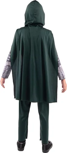 Vista 8 de Marvel Doctor Doom - Disfraz oficial de Halloween para jóvenes, overol impreso de alta calidad con máscara de plástico