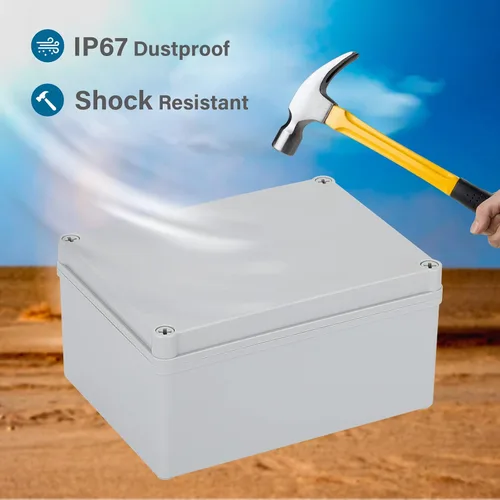 Vista 7 de Inkbird Plus Caja de conexiones de plástico, IP67 a prueba de polvo e impermeable, caja de bricolaje duradera para proyectos eléctricos, 8 x 6 x 4