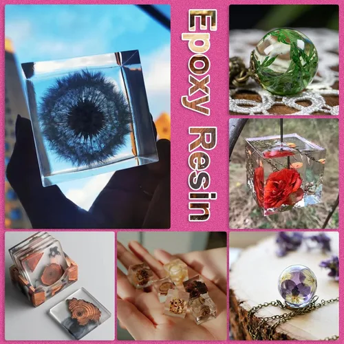 Vista 7 de Kit de resina epoxi transparente de 7,57 l para recubrimiento, fundición, arte de resina, joyería, centro de mesa, superficie de barra, borde