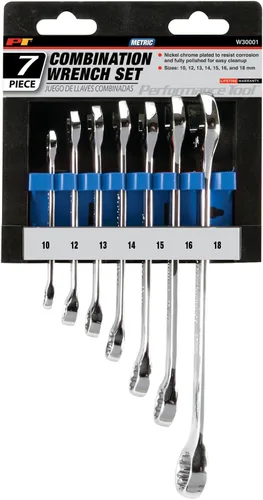 Vista 2 de Performance Tool W30001 MM - Juego de llaves de peine pulidas, 7 piezas, 1 paquete