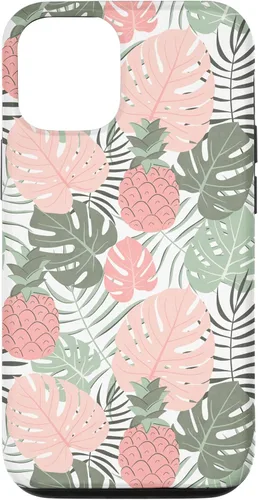 Vista 28 de Tropical Hawaiian Pineapple Pink Sage Colors Pattern Case for iPhone 17
