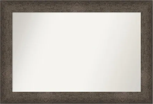 Vista 1097 de Amanti Art Espejo de pared personalizado no biselado (25 x 25 pulgadas), marco de bronce acentuado, varios tamaños personalizados, espejo de baño