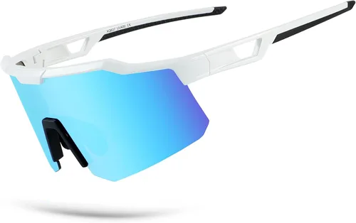 Vista 9 de OULAIQI Gafas de sol de ciclismo para hombres y mujeres, lentes de sol de béisbol juveniles, diseño ligero, protección UV400, gafas deportivas
