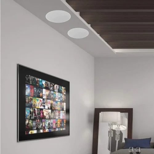 Vista 7 de Pyle Pyle PWRC55BT - Altavoz de montaje en techo y pared, Bluetooth inalámbrico de 5.25 pulgadas, kit de subwoofer de sonido estéreo de 2 vías
