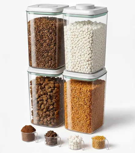 Vista 11 de Ankou Recipiente hermético de almacenamiento de alimentos para perros, 2.8 cuartos de galón, tapa pop de un solo toque, sin BPA, recipiente
