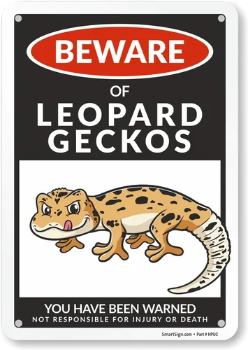 Vista 25 de SmartSign Funny Beware Of Bearded Dragons - Letrero de advertencia de 10 x 7 pulgadas, aluminio laminado sin óxido de 40 mil, letreros de metal
