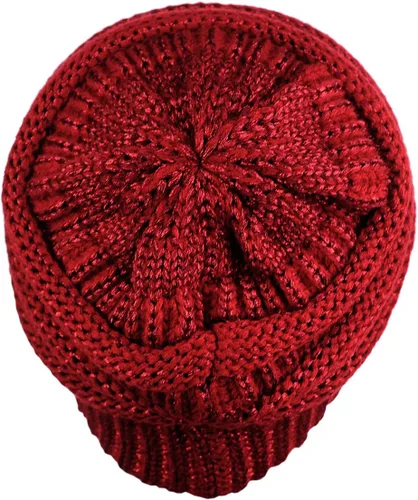 Vista 666 de C.C Trendy Warm Chunky Soft Stretch Cable Knit Beanie