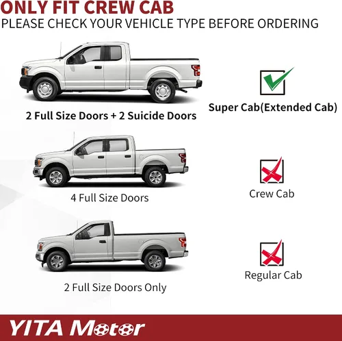 Vista 3 de Yitamotor - Estribos de 6 pulgadas compatibles con Ford F-150 SuperCab 2015-2025, Ford F250 F350 SuperCab 2017-2024, barras nerf laterales negras
