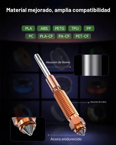 Vista 7 de Creality Ender 3 V3 SE/3 V3 KE - Kit de boquilla de intercambio rápido, compatible con alta temperatura de 572.0 °F, impresión de alta velocidad