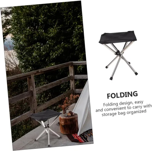Vista 9 de Leisure Fishing Chair Telescopic Folding Stool Portable Camping Stool for Outdoor Activities