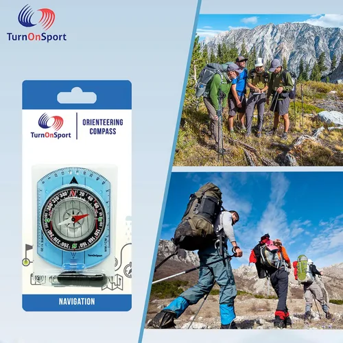 Vista 9 de Brújula de orientación - Brújula de senderismo para mochileros - Brújula de exploración avanzada para campamento y navegación - Brújula Boy Scout