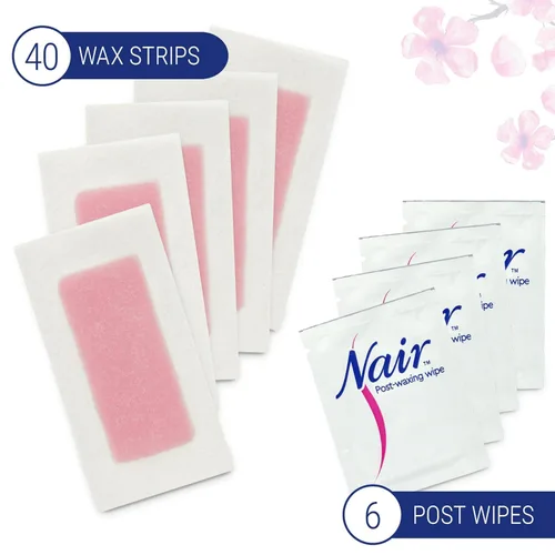 Vista 11 de Nair Tiras de cera depiladora, 40 unidades de piernas/cuerpo (paquete de 2)