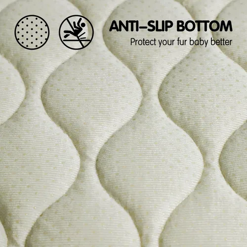 Vista 4 de Furrybaby - Alfombrilla para jaula de perro con base antideslizante lavable a máquina, tapete plano para camita de mascota para dormir