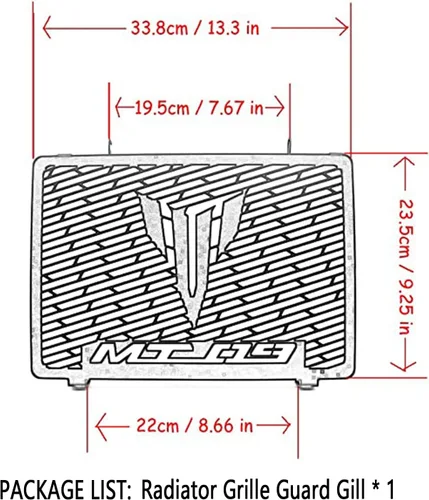 Vista 3 de Cubierta protectora de rejilla de radiador de motocicleta para Yamaha MT09 FZ09 FZ-09 MT-09 Tracer900 2014-2020