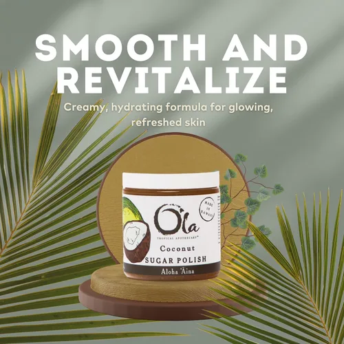 Vista 3 de Ola Tropical Apothecary - Esmalte de azúcar de coco con aceites tropicales puros y extractos de plantas, 11.6 onzas