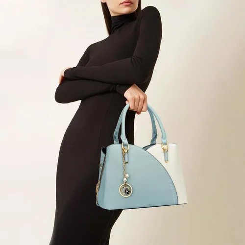Vista 41 de KKXIU Monederos y bolsos de mano con triple compartimento para mujer, bolso de mano con asa superior