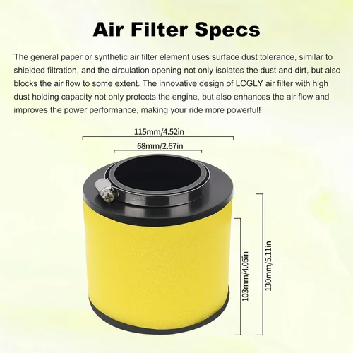 Vista 2 de Filtro de aire 17254-HC5-900 y filtro de aceite y bujía compatible con Honda TRX300 TRX300FW TRX400FW TRX450S TRX450ES TRX450FE TRX450FM 1992-2000